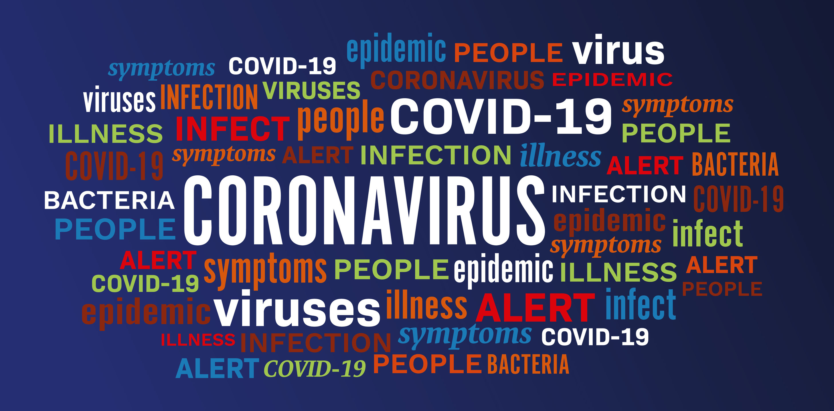 Coronavirus disease epidemic illness word tag cloud
